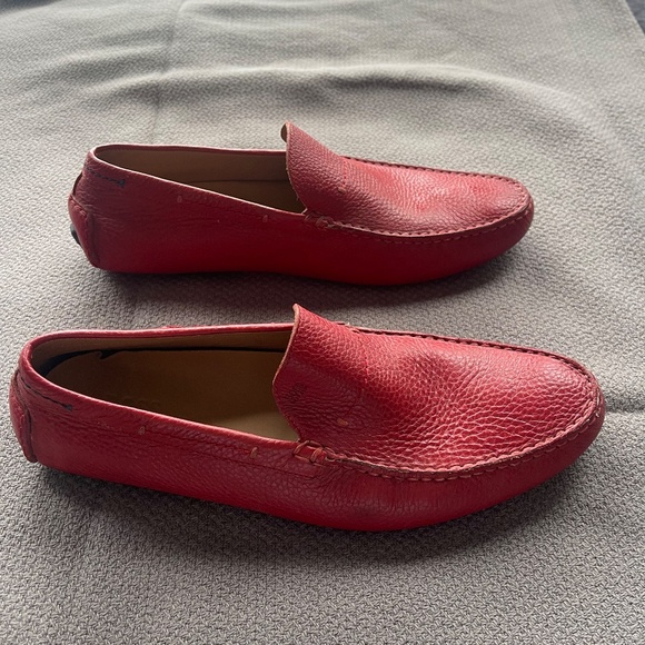Hugo Boss Red leather driver loafers men’s Size 7 main image 9